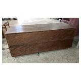 HUGE OLD WOOD CHEST / TRUNK..