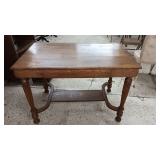 TIGER OAK ? BEAUTIFUL LIBRARY TABLE W/ DRAWER