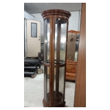 CUTE LIGHTED/GLASS SHELF CURIO CABINET