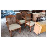 4-NICE DINING CHAIRS ON CASTERS