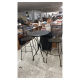 METAL BISTRO PATIO TABLE N 2 CHAIRS