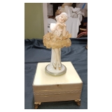 VERY OLD LACE DRESS MUSIC BOX..WORKS