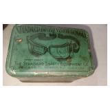 NEAT OLD GOGGLE TIN BOX..