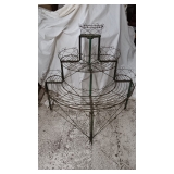 VERY OLD TWISTED WIRE FLOWER DISPLAY STAND