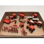 Red tractors, etc toys