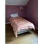 Twin size mattress with bedding, buyer removes