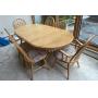 Kitchen Wood Dinette Table and 7 Chairs (2
