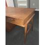 Mid century wood desk 44w x 24d x 30h