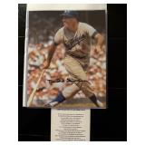 DUKE SNIDER 8 X 10 SIGNED PHOTOGRAPH