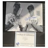 TED WILLIAMS, JOE DIMAGGIO, 8 X 10 SIGNED PHOTO