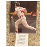 PETE ROSE 8 X 10 SIGNED PHOTOGRAPH