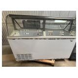 CURVED GLASS ICE CREAM DIPPING CABINET