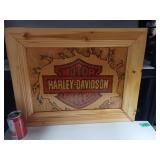 Cadre en bois artisanal Harley Davidson 19''x 24''