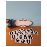 Plaque adresse autocollante neuve