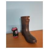 Pot à plante botte, neuf accro manque peinture