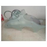 Luminaire en verre, forme de poisson