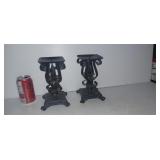 2 Supports à bougie en fonte