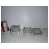 3 Supports en verre