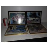 4 Cadres de vieilles autos