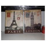 2 Affiches en métal 12'' x 16'' chaque