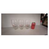 3 Verres de bière, forme ballon de Football