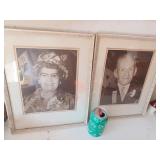 2 Cadres vitrés avec vieille photo