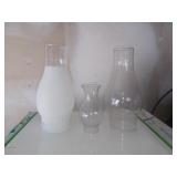 3 Globes de lampe ï¿½ l'huile