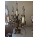 Lampe chérubin en métal blanc