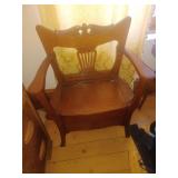 Fauteuil blanc en chène