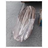 Table Ovale dessus en marbre 25'' x 60''