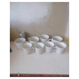 Bol et tasse, porcelaine blanche