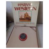 Coffret disque vinyle 33 tours Western