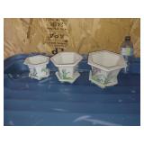 Ensemble de 3 pots en porcelaine