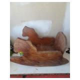 Cheval berçant en bois
