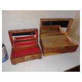 2 Coffres à bijoux en bois