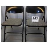2 Black Folding Chairs