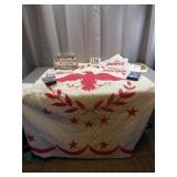 Polish Heritage Bedspread, License Plates & Tapes