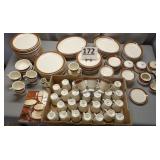 Shenango China Brown Brush Trim Dishes