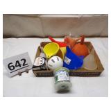 Funnels. Wiffle Balls, Throw Line