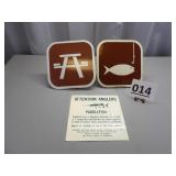 Plastic Picnic & Fish / Metal Angler Signs