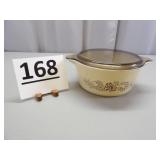 Vintage Homestead Pattern Casserole Dish w/ Lid