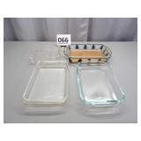 (4) Pyrex Glass Baking Dishes