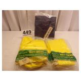 Yellow Rain Coat & Bibs Size XL, Blue Rain Coat