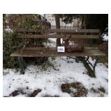 Wood Bench w/ Composite Deer 6 ft. Long