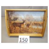 Glass Deer Print Tray