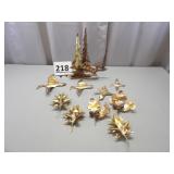 Metal Decorations - Leaves, Birds, Deer