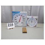 NIB Thermometer & Wall Clock