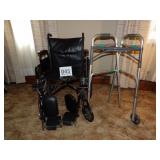 Wheelchair & Folding Walker w/ Wheels