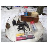 Oilers, Sears 3/8' Drill, Lighters, Twine