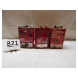 3 Partial cans of Camping Fuel